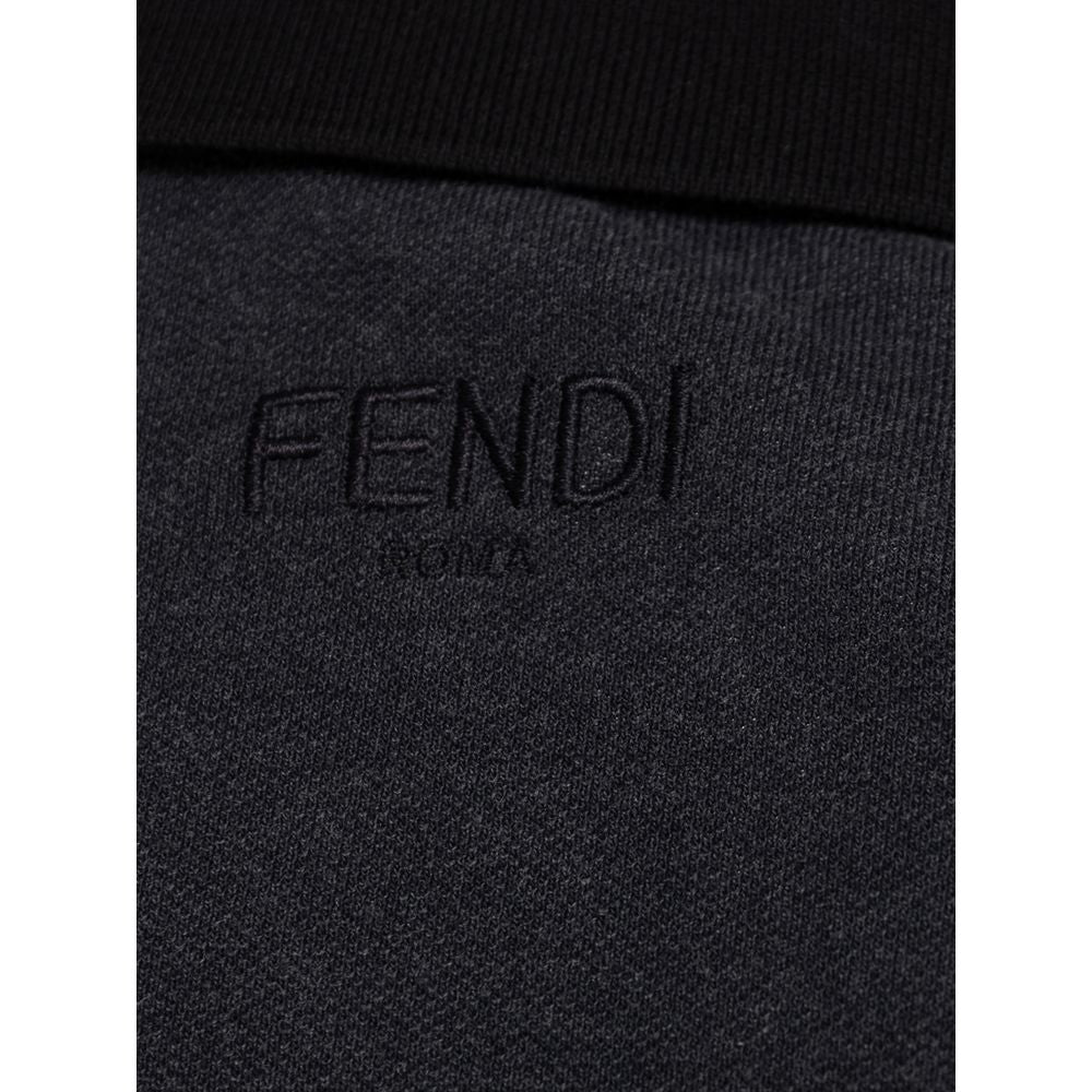Black Cotton Polo Shirt - ventzia