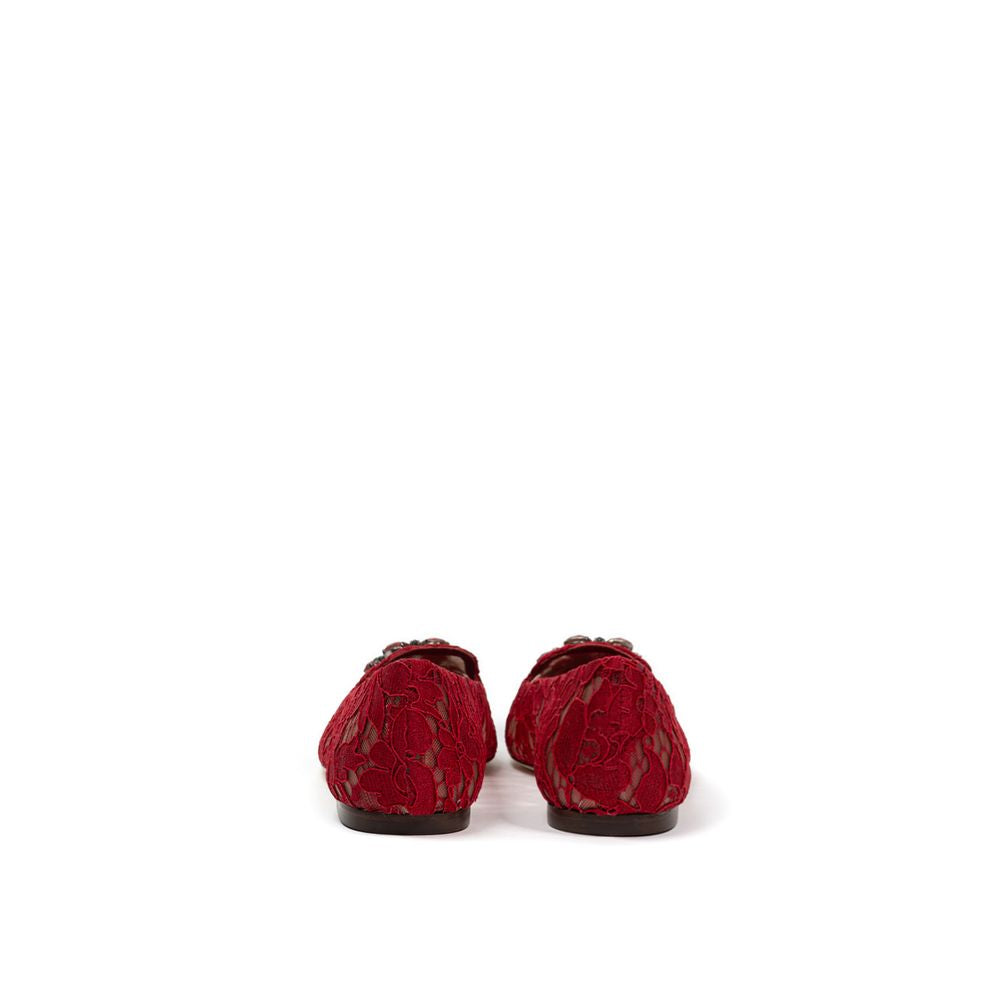 Red Viscose Ballet Flat - ventzia