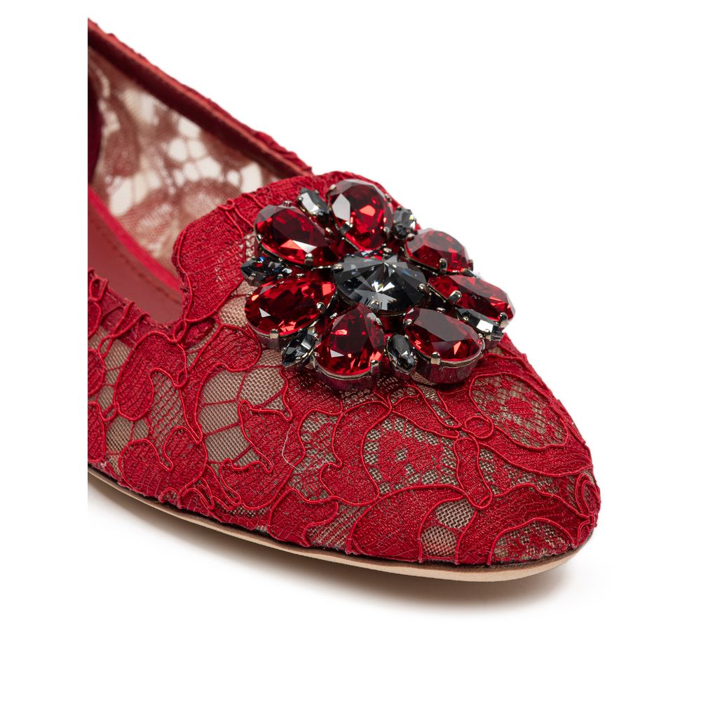 Red Viscose Ballet Flat - ventzia