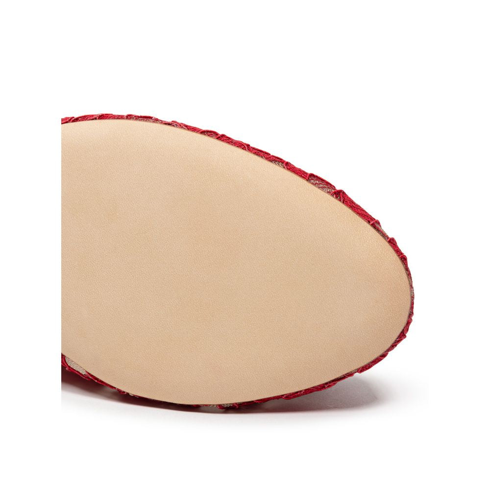 Red Viscose Ballet Flat - ventzia