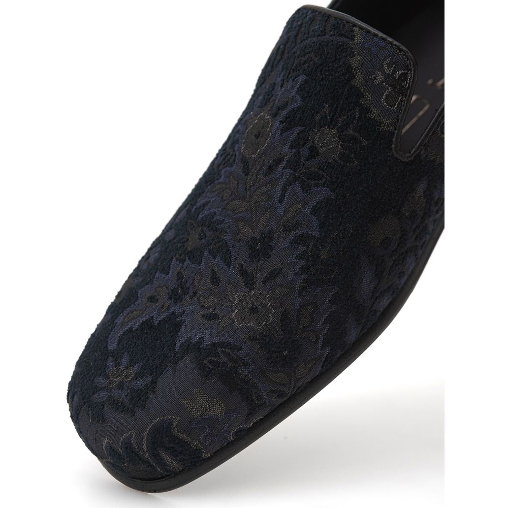 Blue Leather Slip-On Loafer - ventzia