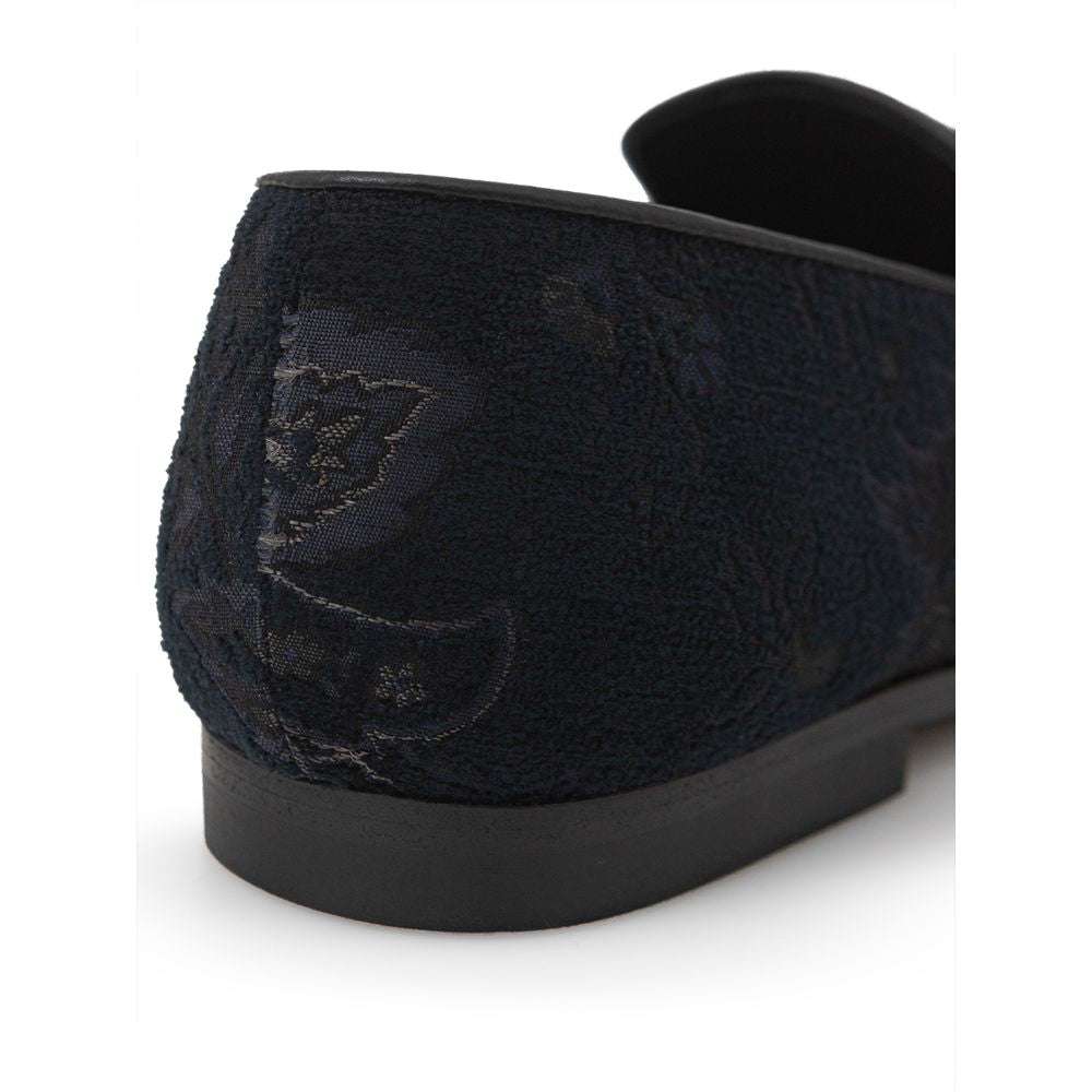 Blue Leather Slip-On Loafer - ventzia