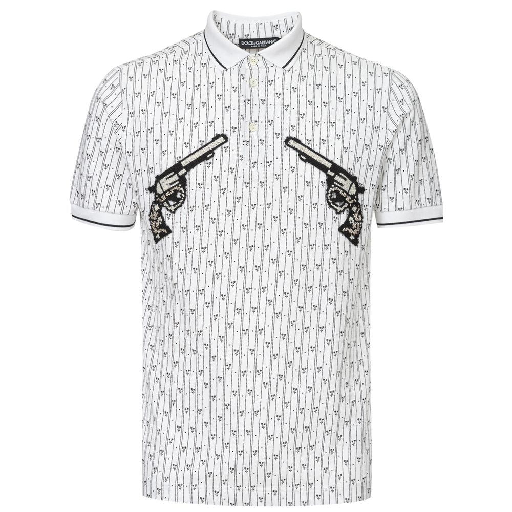 White Cotton Polo Shirt - ventzia