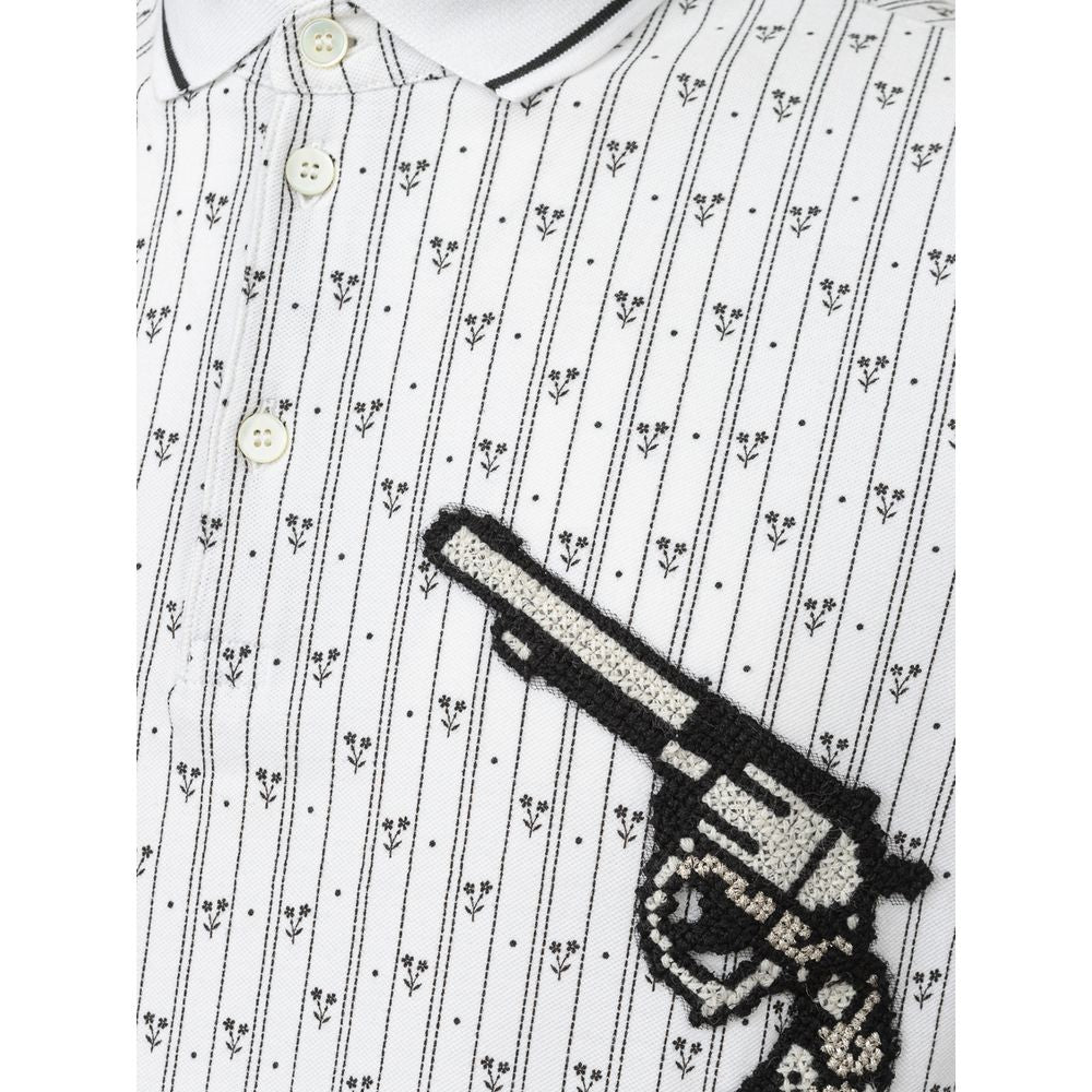 White Cotton Polo Shirt - ventzia