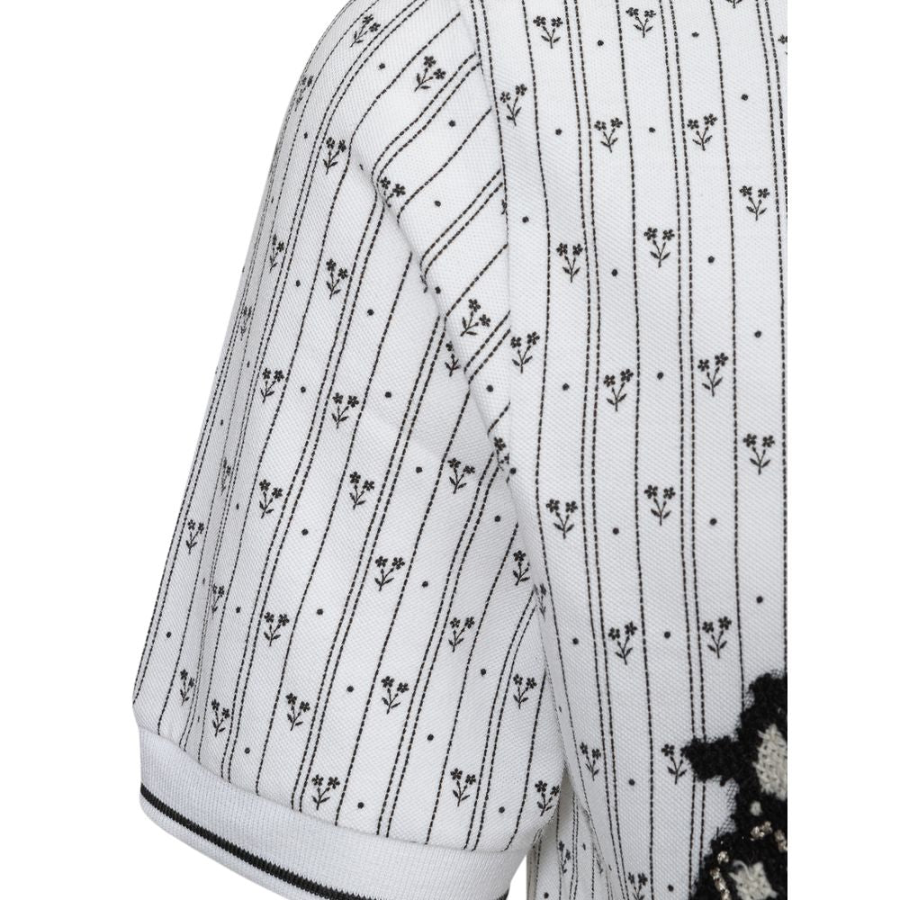 White Cotton Polo Shirt - ventzia