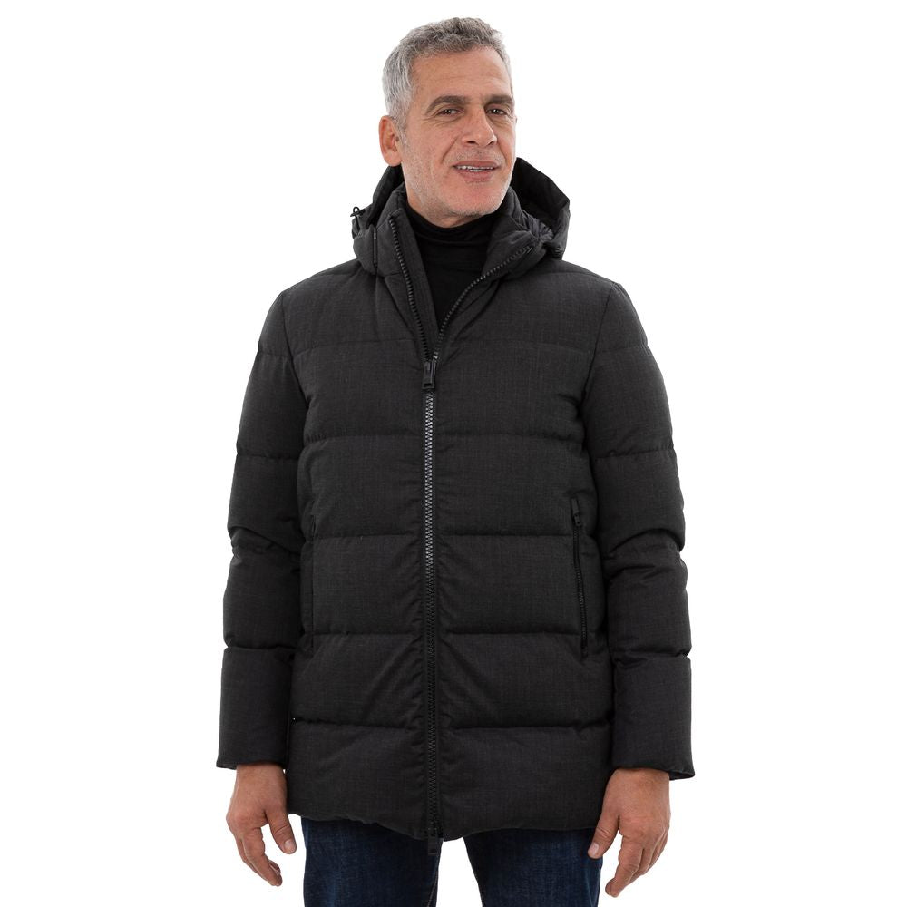 Black Polyester Jackets & Coat