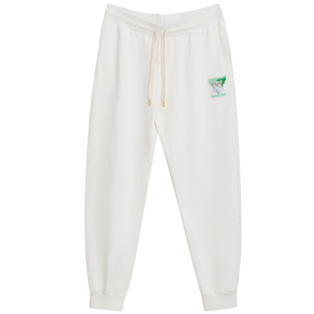 White Cotton Athletic Pant