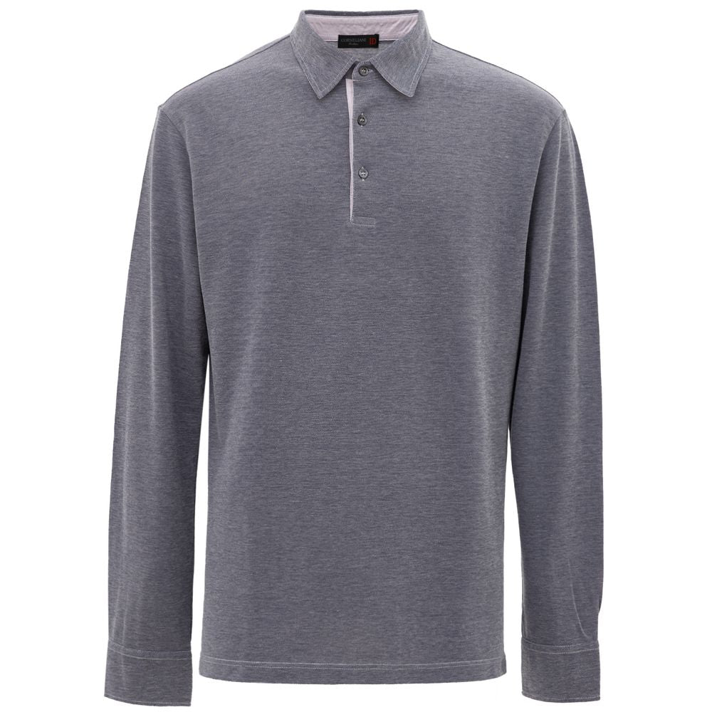 Blue Cotton Polo Shirt - ventzia