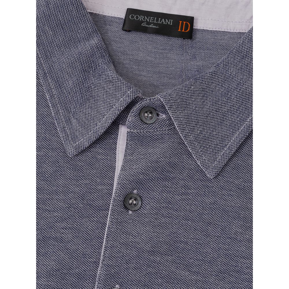 Blue Cotton Polo Shirt - ventzia