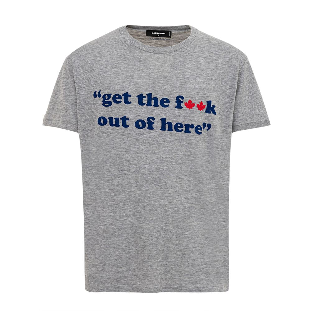 Gray Cotton T-Shirt - ventzia