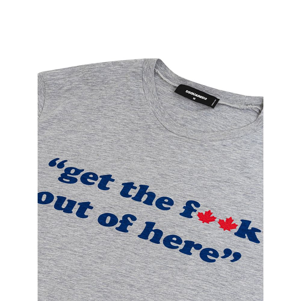 Gray Cotton T-Shirt - ventzia
