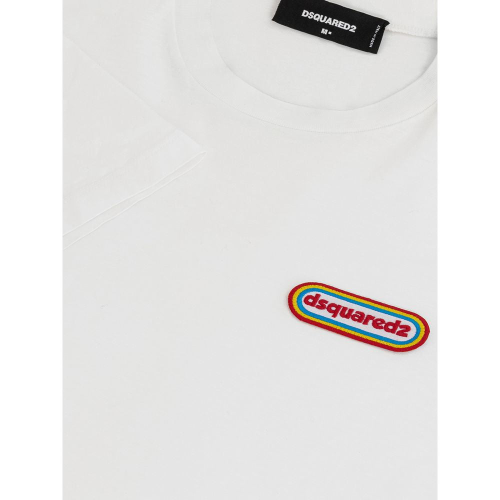 Chic White Cotton Staple Tee - ventzia