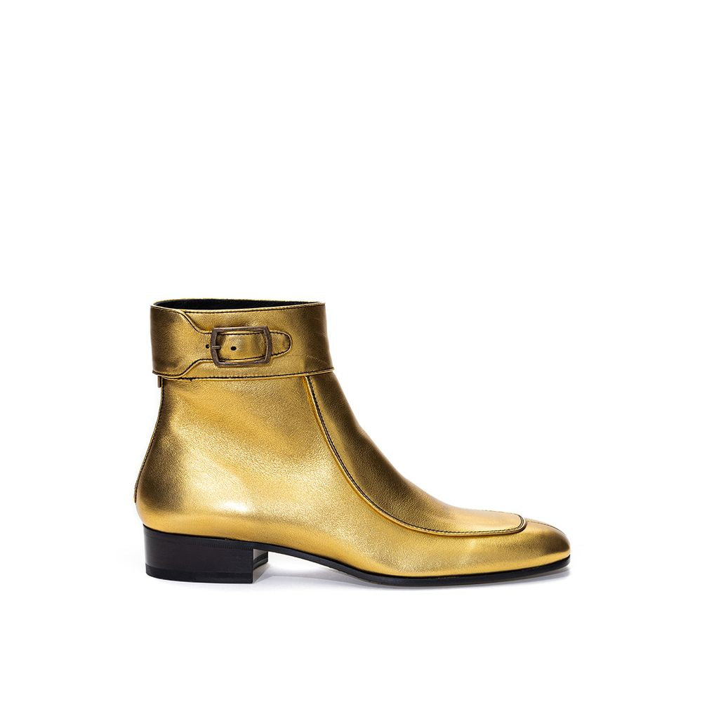 Gold Leather Boot - ventzia