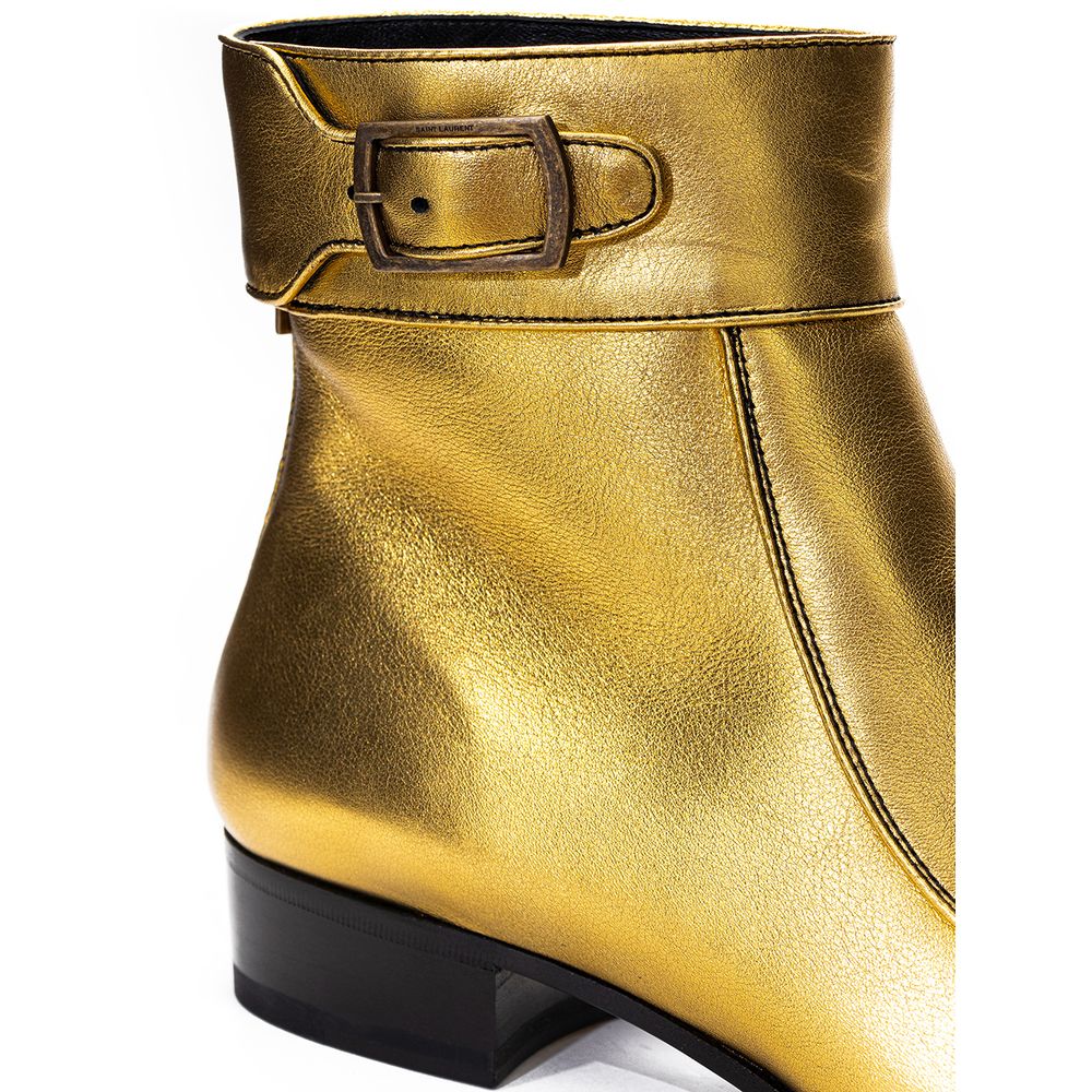 Gold Leather Boot - ventzia