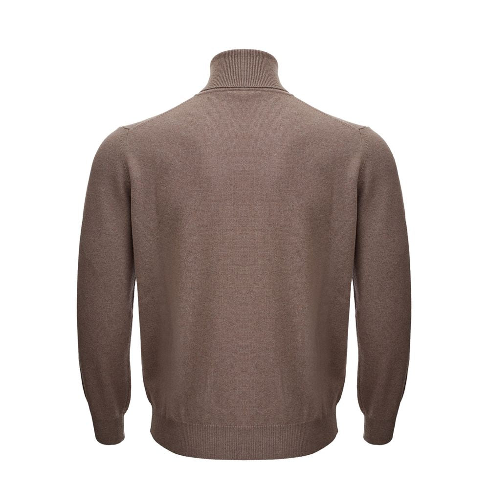Brown Wool Sweater - ventzia
