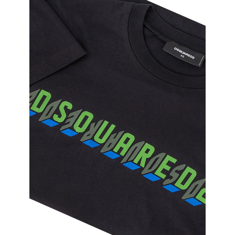 Black Cotton T-Shirt - ventzia