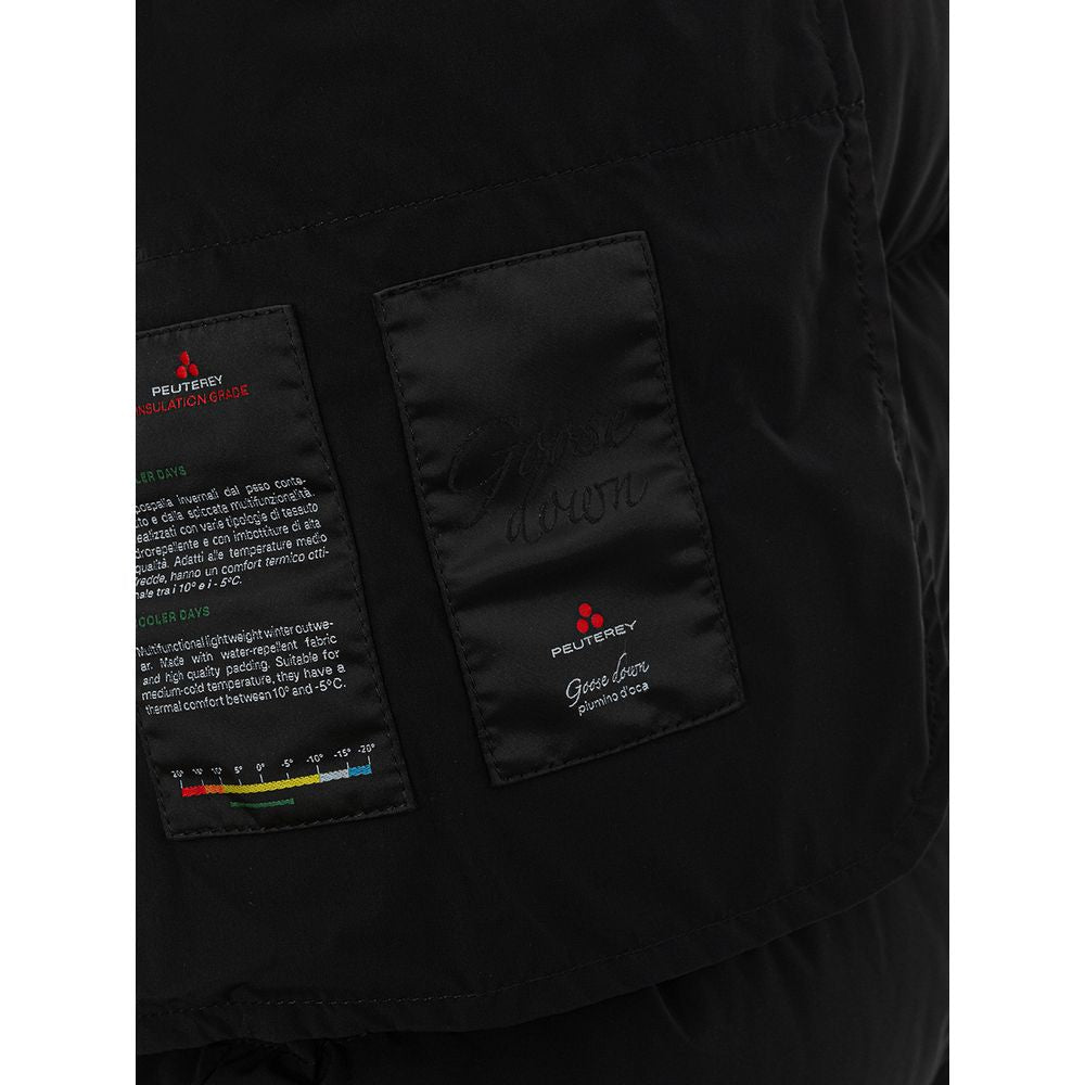 Elegant Black Polyamide Jacket for Women - ventzia
