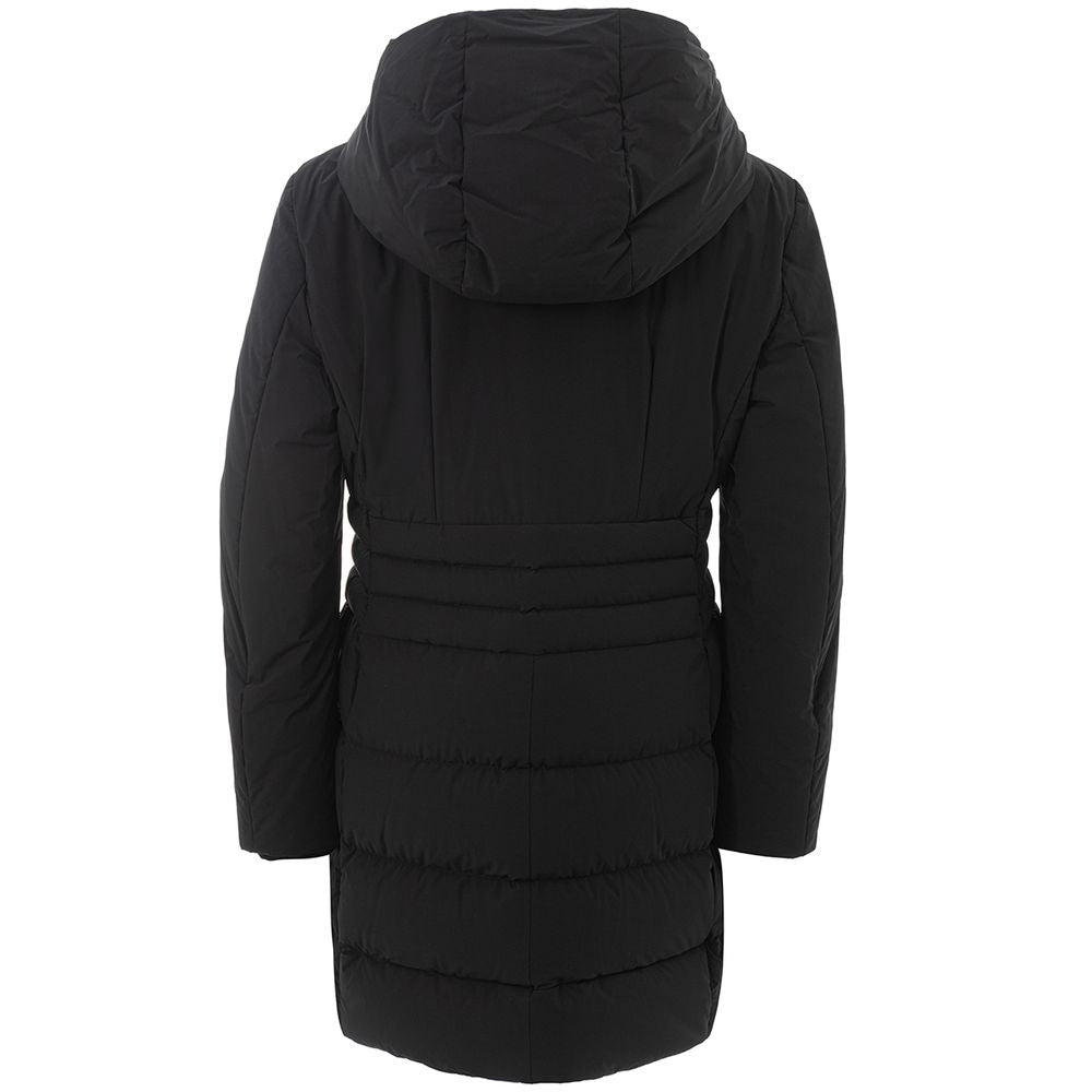 Elegant Black Polyamide Jacket for Women - ventzia