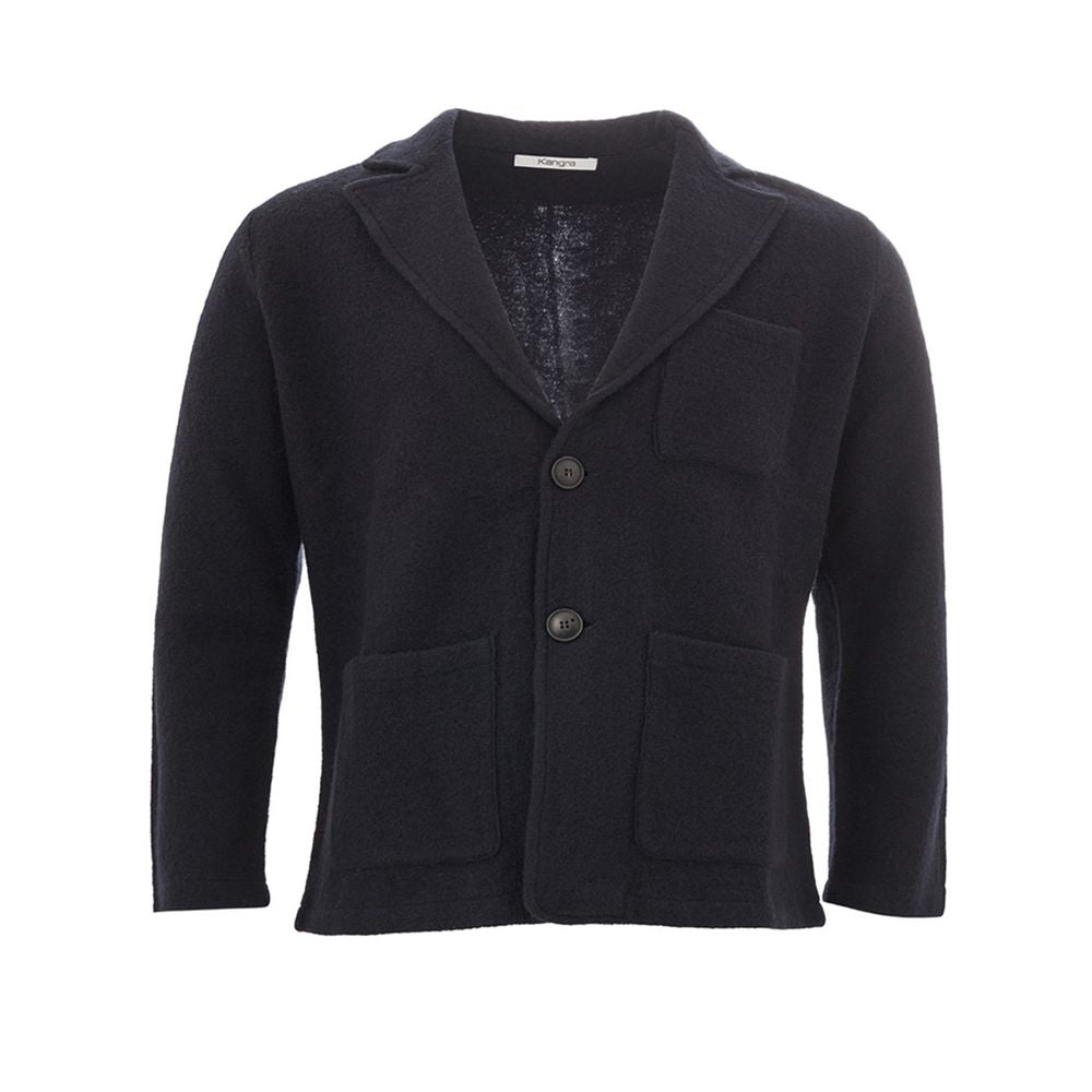 Elegant Woolen Blue Jacket for Men - ventzia