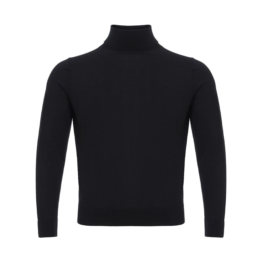 Italian Cashmere Luxury Black Sweater - ventzia