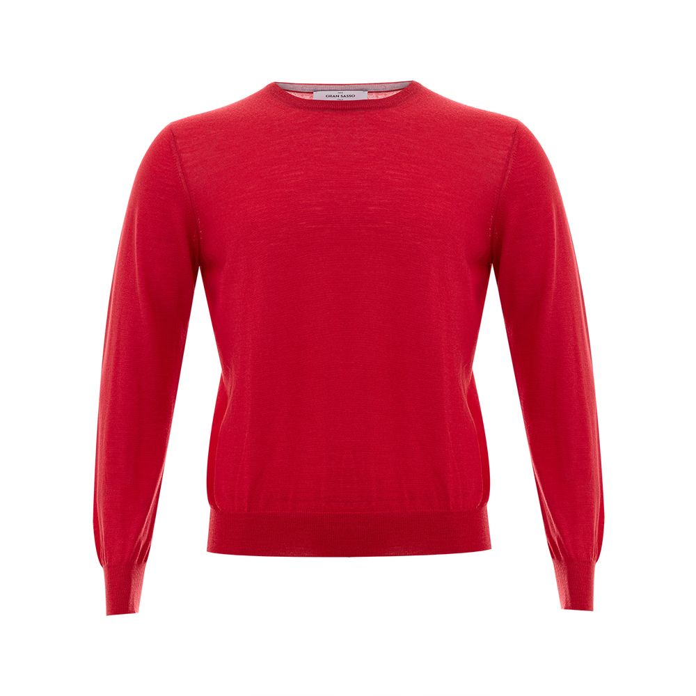 Elegant Red Wool Sweater for Men - ventzia