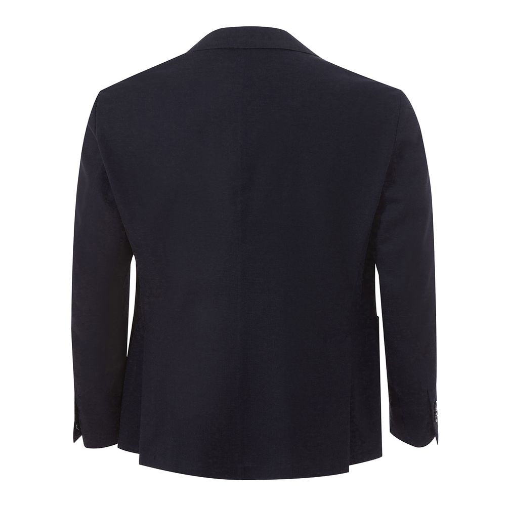 Elegant Blue Cotton Lardini Jacket - ventzia