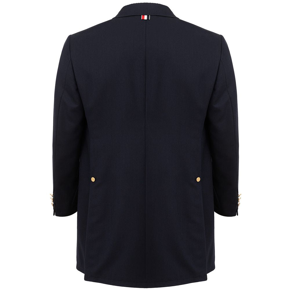 Elegant Wool Jacket in Signature Blue - ventzia