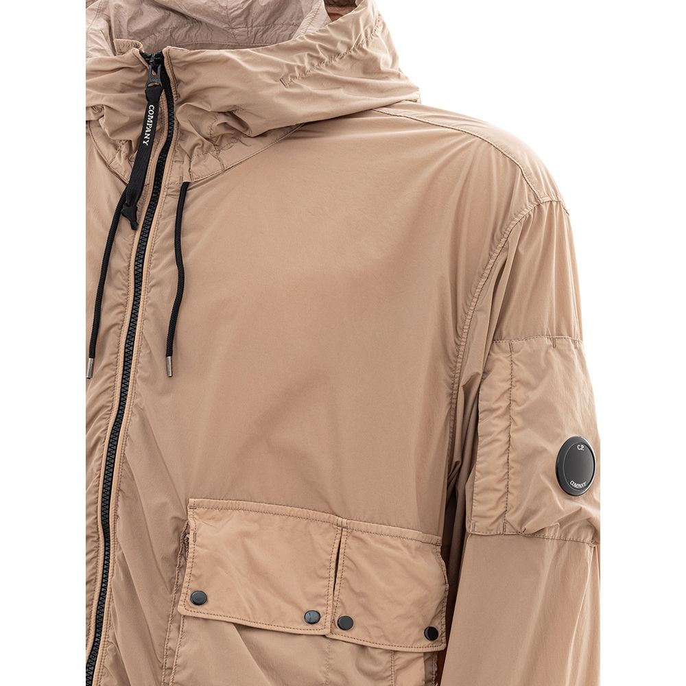 Elevated Urban Style Beige Polyamide Jacket - ventzia
