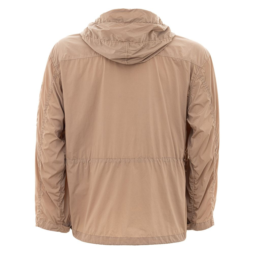 Elevated Urban Style Beige Polyamide Jacket - ventzia