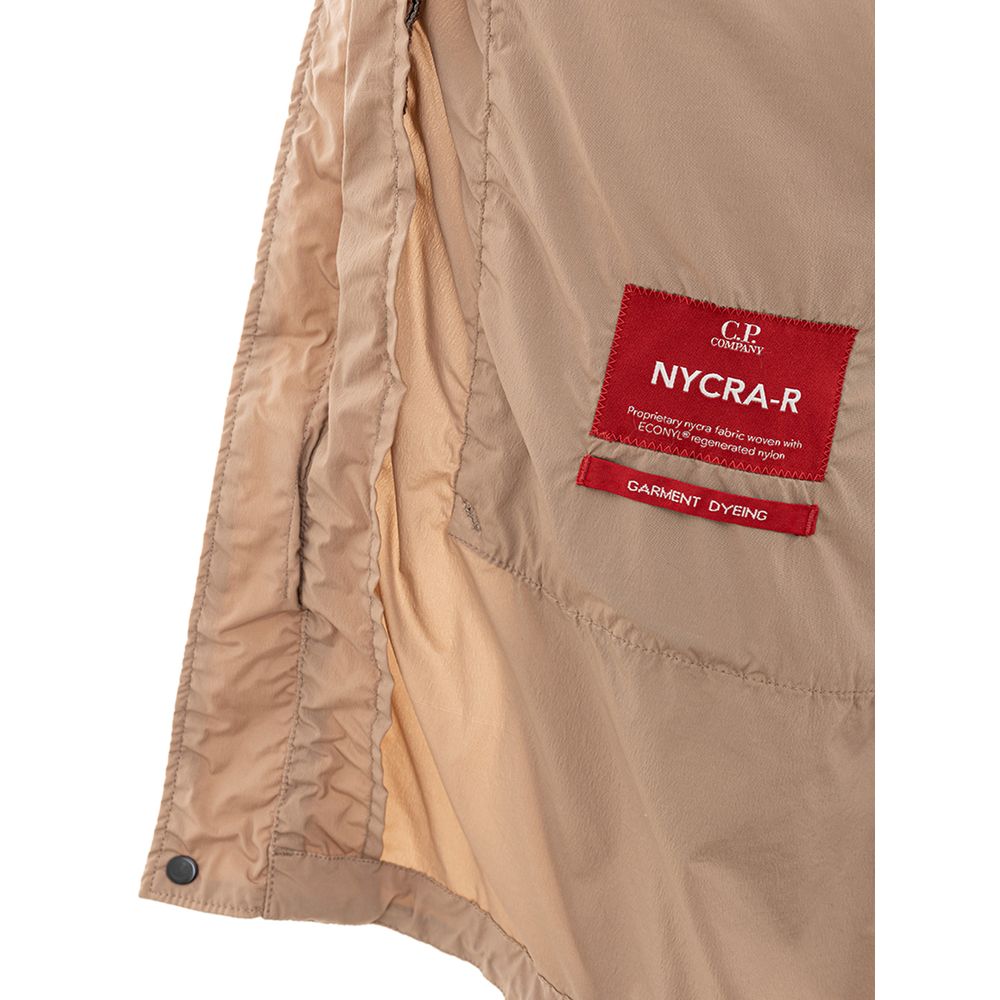Elevated Urban Style Beige Polyamide Jacket - ventzia