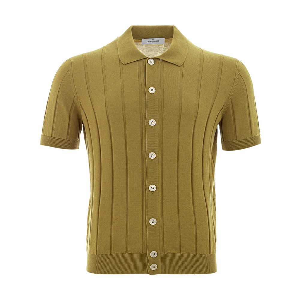 Elegant Green Cotton T-Shirt for Men - ventzia