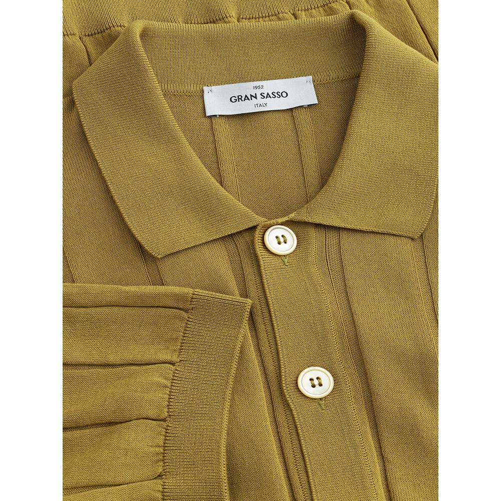 Elegant Green Cotton T-Shirt for Men - ventzia