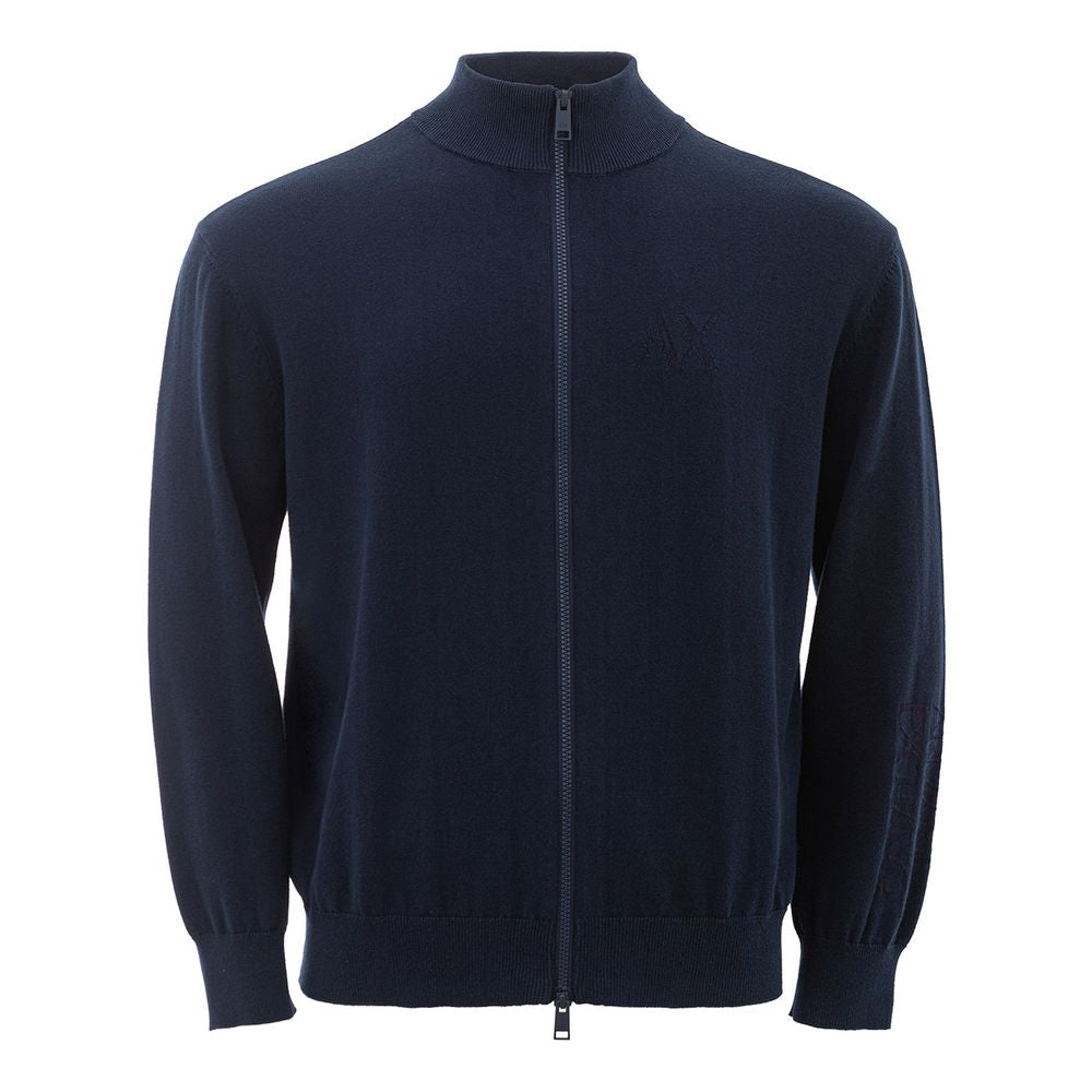 Blue Cotton Sweater - ventzia