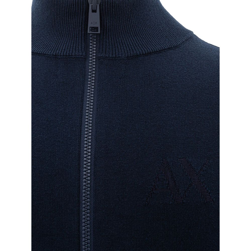 Blue Cotton Sweater - ventzia