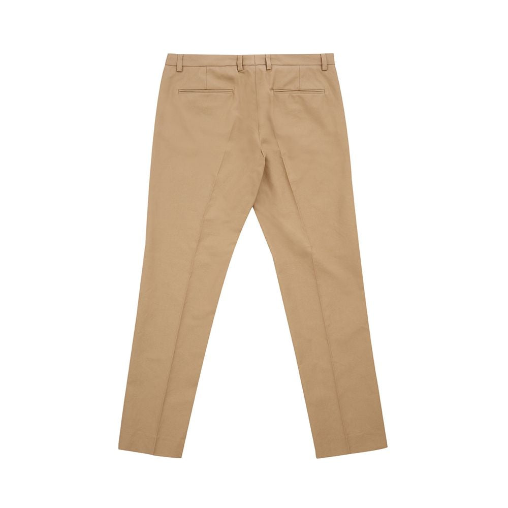 Elegant Brown Cotton Trousers for Women - ventzia