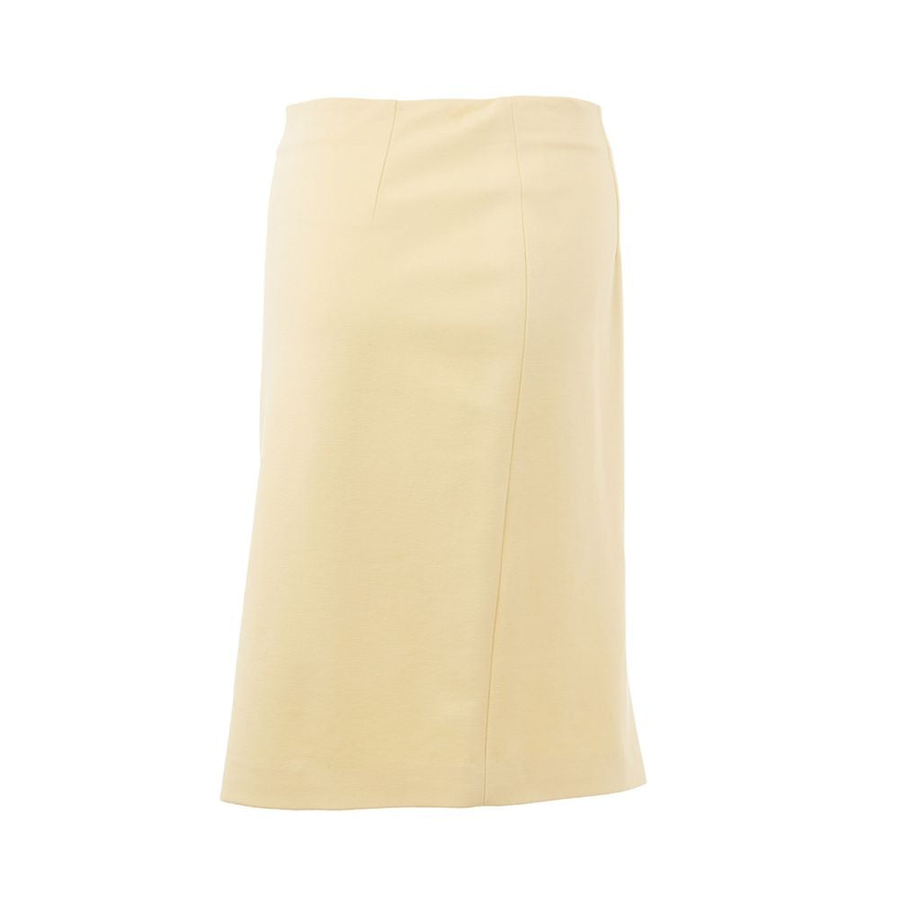 Elegant Yellow Viscose Skirt for Women - ventzia