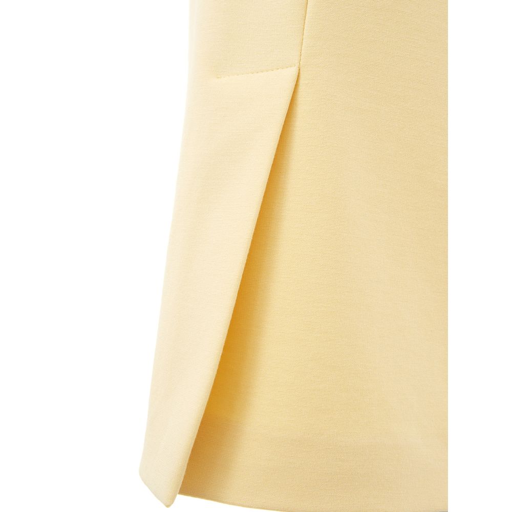 Elegant Yellow Viscose Skirt for Women - ventzia