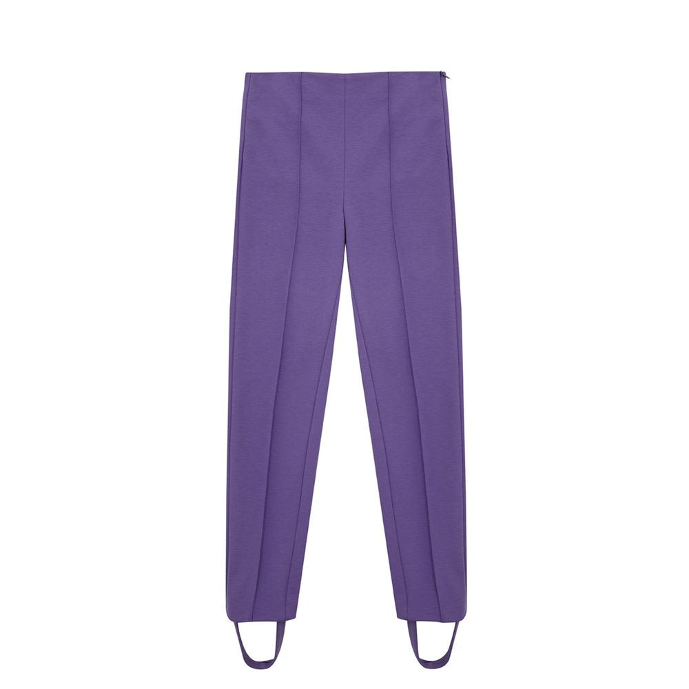 Elegant Purple Viscose Pants - ventzia