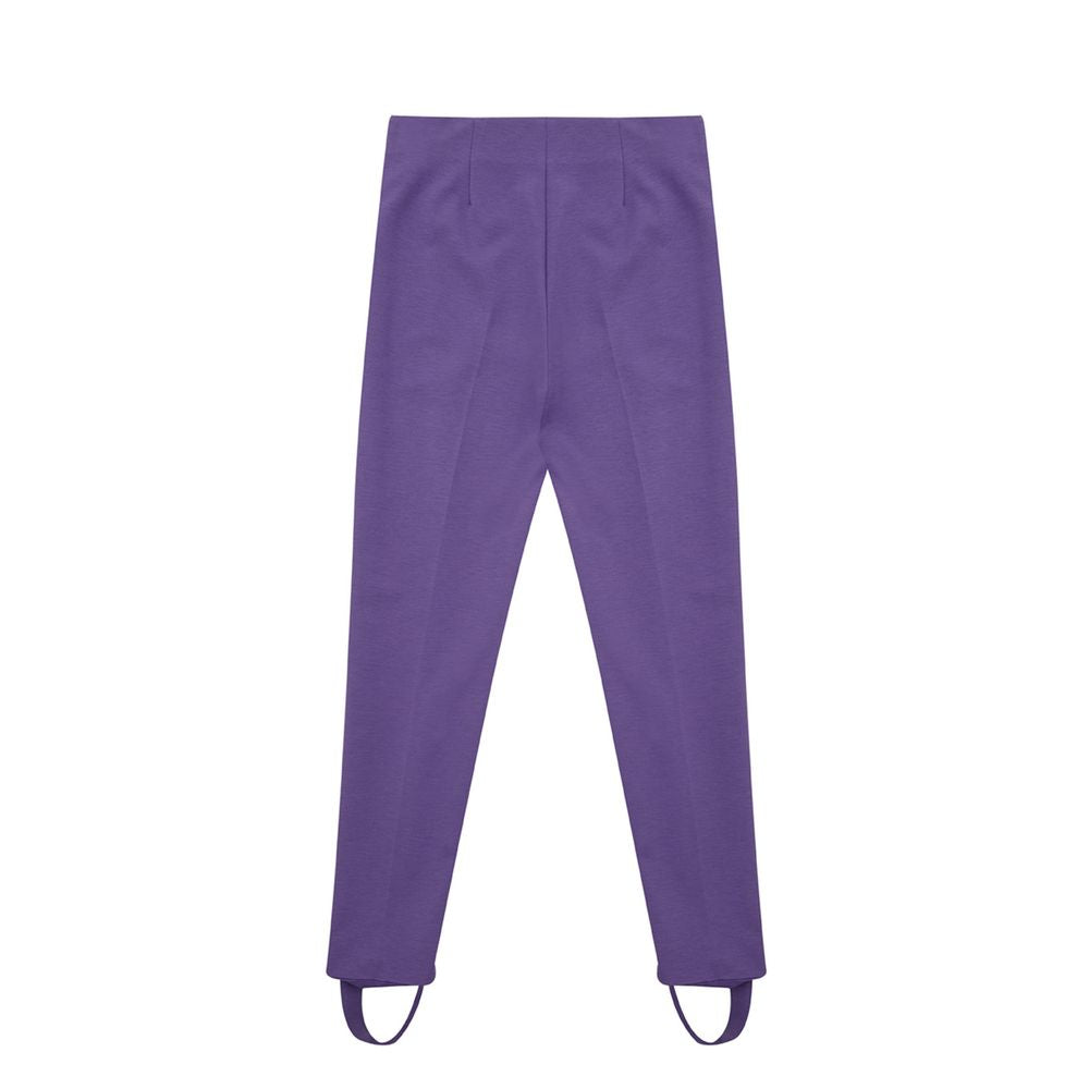 Elegant Purple Viscose Pants - ventzia