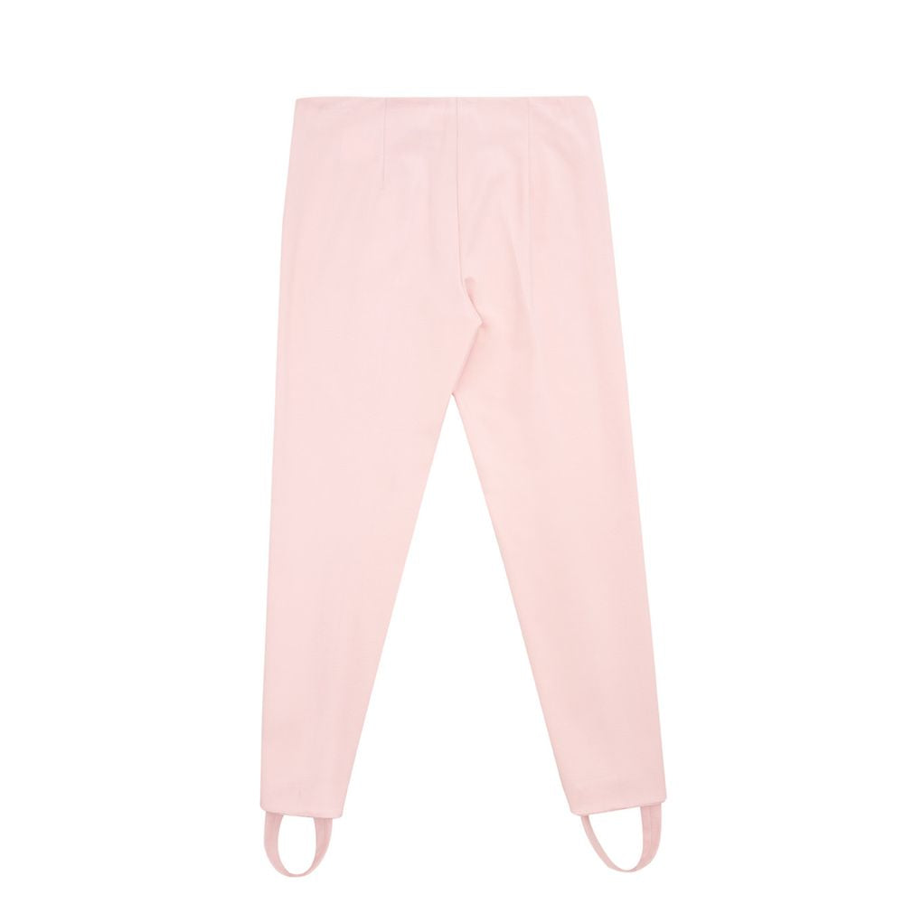 Elegant Pink Viscose Pants for Chic Style - ventzia