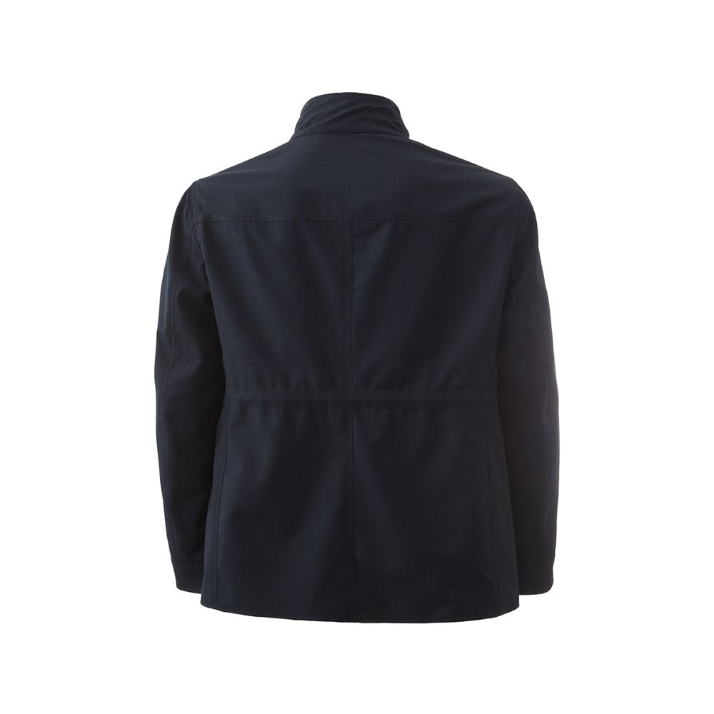Elegant Wool Blue Jacket for Men - ventzia
