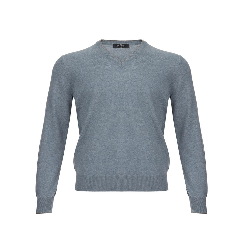 Elegant Cashmere Sweater in Chic Gray - ventzia