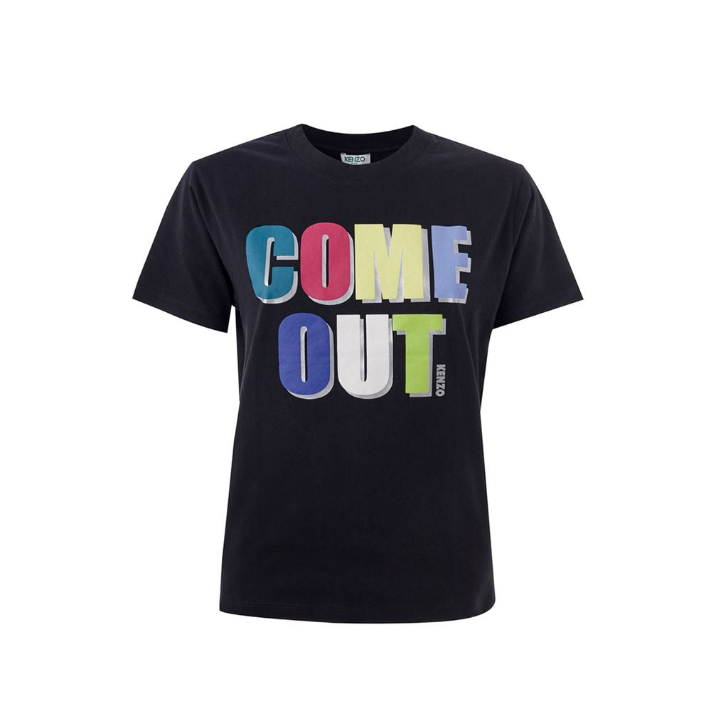 Elegant Cotton Tee in Timeless Black - ventzia
