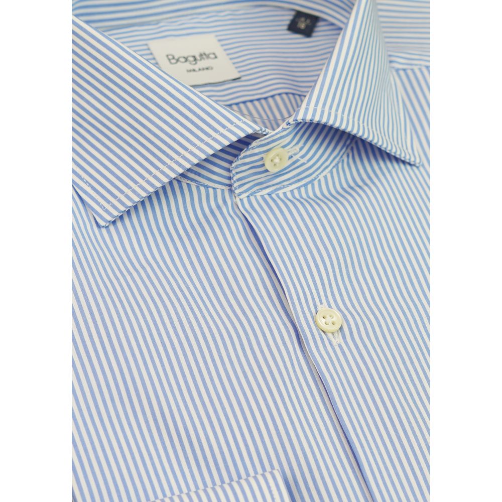 Light Blue Cotton Men Shirt - ventzia