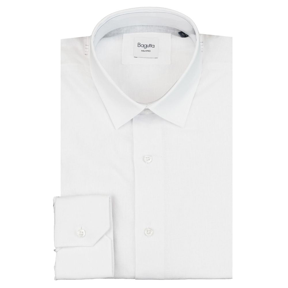 White Linen Men Shirt - ventzia