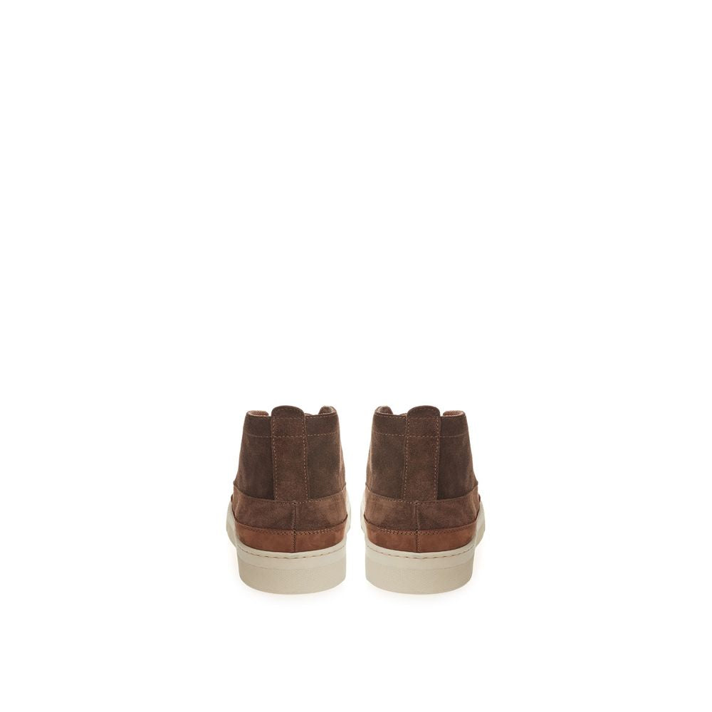 Elegant Suede Sneakers in Rich Brown - ventzia