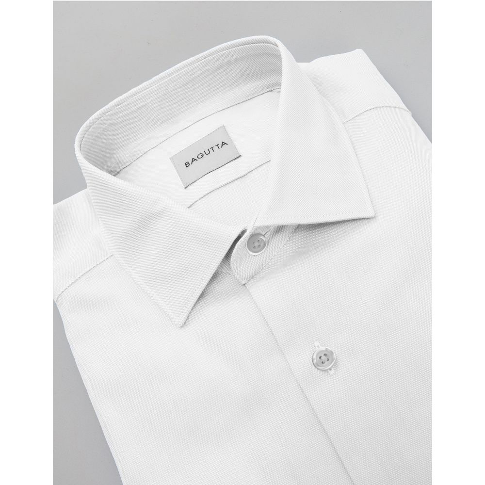 White Cotton Men Shirt - ventzia