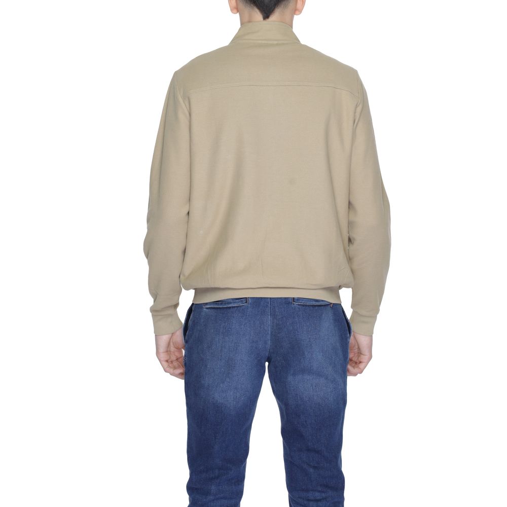 Beige Cotton Jackets & Coat - ventzia