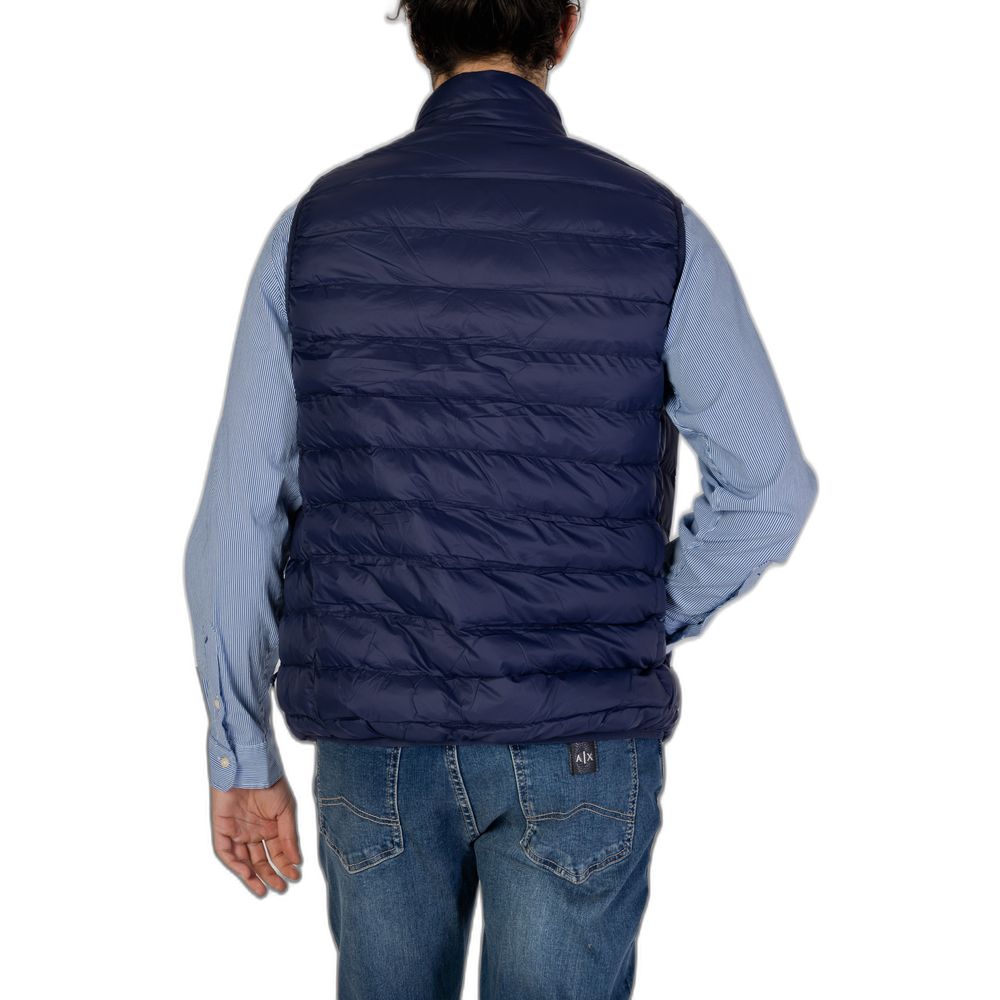 Blue Polyamide Sleveless Jacket - ventzia