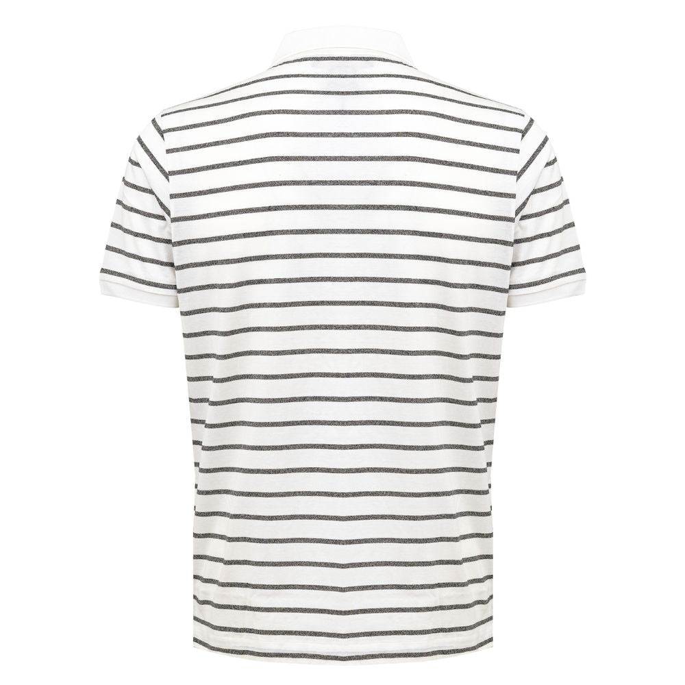 White Cotton Polo Shirt - ventzia